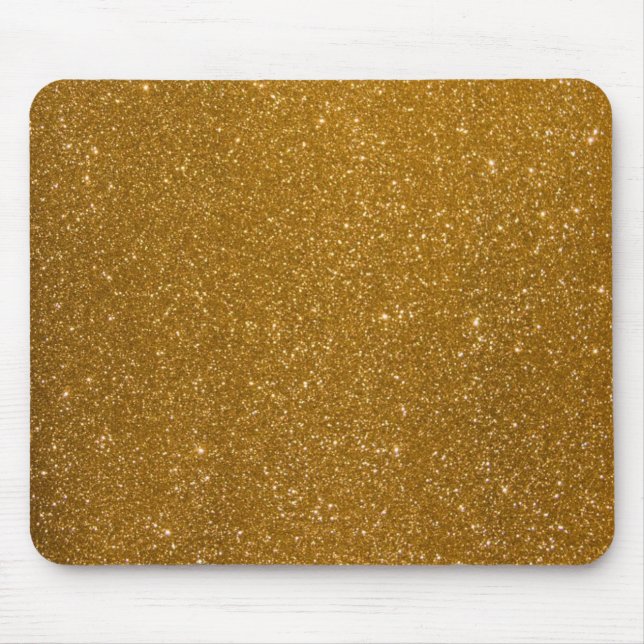 Goldener Glitzer Mousepad (Vorne)