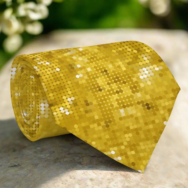 Goldener Glitzer Nahtlose Mustertextur Krawatte (Von Creator hochgeladen)