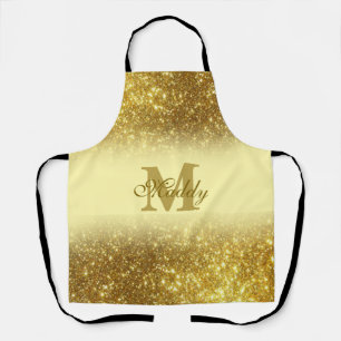 goldener Glitzer personalisiert Schürze