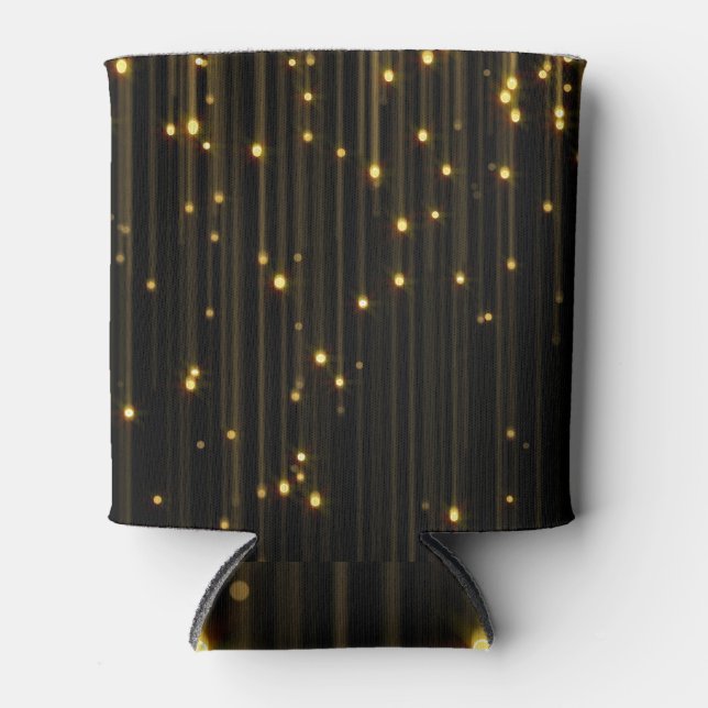 Goldener Glitzer Rain Light Vorhang Dosenkühler (Vorderseite)