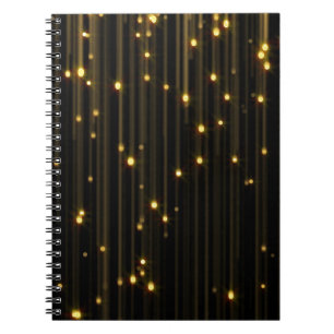 Goldener Glitzer Rain Light Vorhang Notizblock