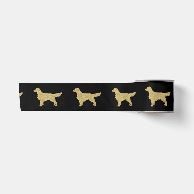 Goldener Glitzer Satinband (Vorderseite)