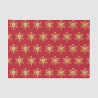 Goldener Glitzer Schneeflocken zu Weihnachten Rot Seidenpapier