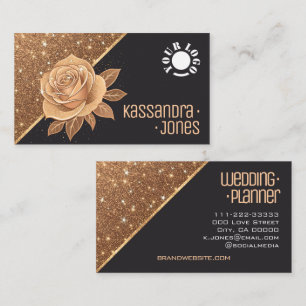 Goldener Glitzer Sparkle Stars Luxuriöser Chic Visitenkarte