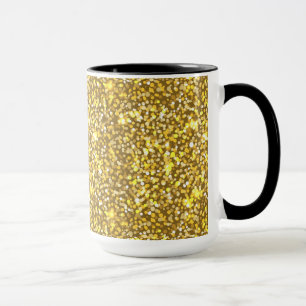 Goldener Glitzer Tasse