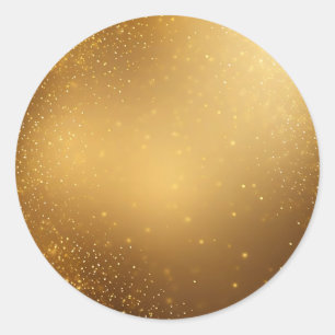 Goldener Glitzer Textur Runder Aufkleber