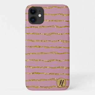 Goldener Glitzer und rosafarbener Pink-Handy-Fall Case-Mate iPhone Hülle