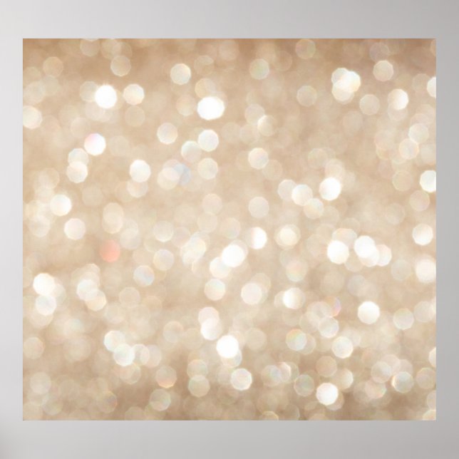 Goldener Glitzer, verschwommenes Weihnachtsgebäck. Poster (Vorne)