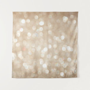 Goldener Glitzer, verschwommenes Weihnachtsgebäck. Wandteppich