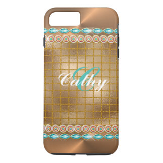 Goldener Glitzer Zickzack mit Rhinestonen Case-Mate iPhone Hülle