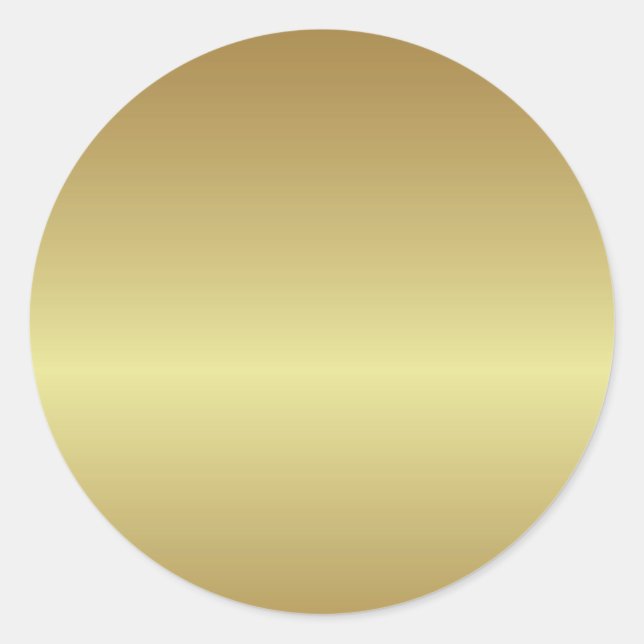 goldener Gold Runder Aufkleber (Vorderseite)