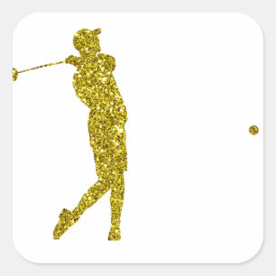 Goldener Golf Aufkleber