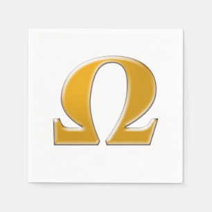 Goldener Grieche Omega - Symbol des Widerstands Serviette