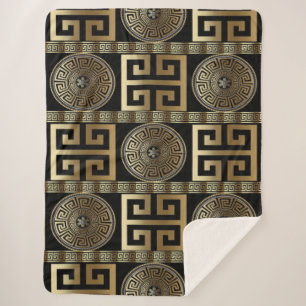 Goldener griechischer Schlüssel  Sherpadecke