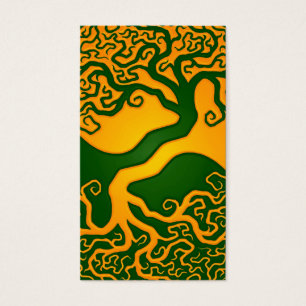 Goldener grüner Baum des Lebens Yin Yang