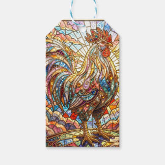 Goldener Hahn des Lichts, der ein Mosaik krähnt  Geschenkanhänger