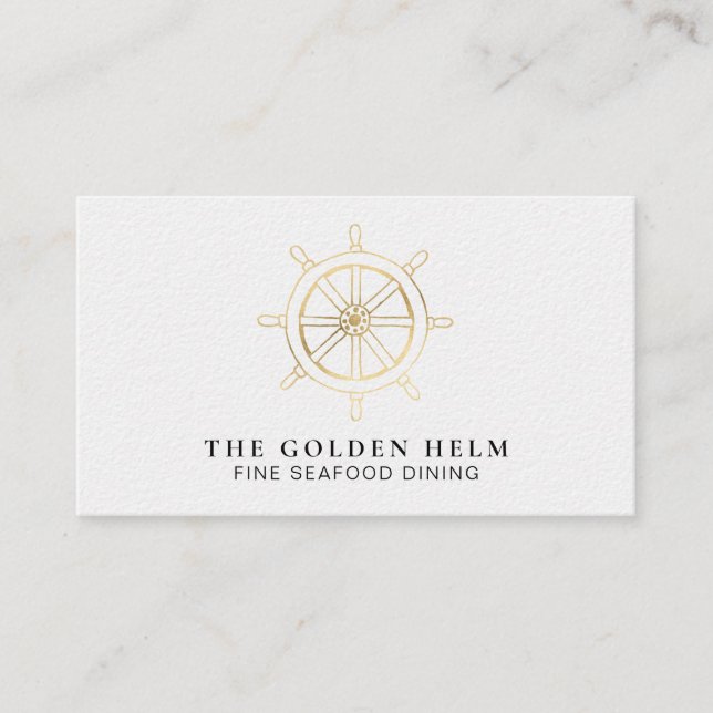 *~* goldener Helm-feines Speisen durch das Visitenkarte (Vorderseite)