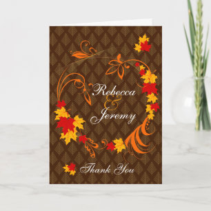 Goldener Herbst Blüh Hochzeit Danke