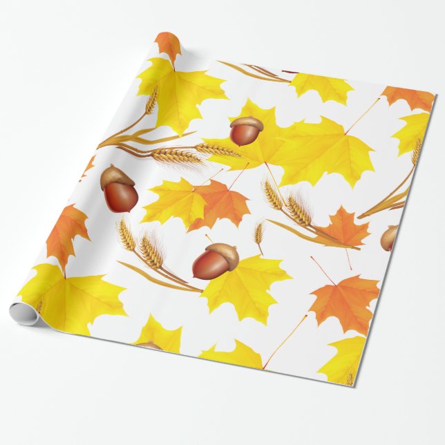 Goldener Herbst Geschenkpapier (Ungerollt)