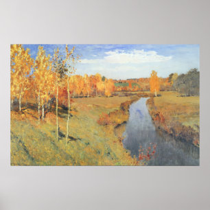 Goldener Herbst Isaacs Levitan Poster
