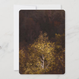 Goldener Herbstbaum Feiertagskarte