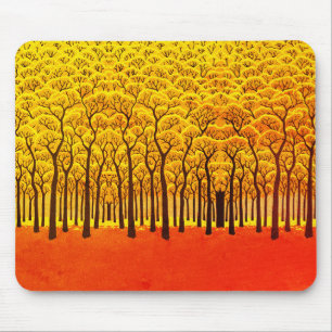 Goldener Herbstwald Mousepad
