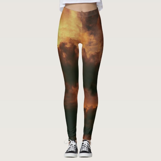 Goldener Himmelsaktives Trageyoga Leggings (Vorderseite)