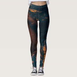 Goldener Himmelsaktives Trageyoga Leggings