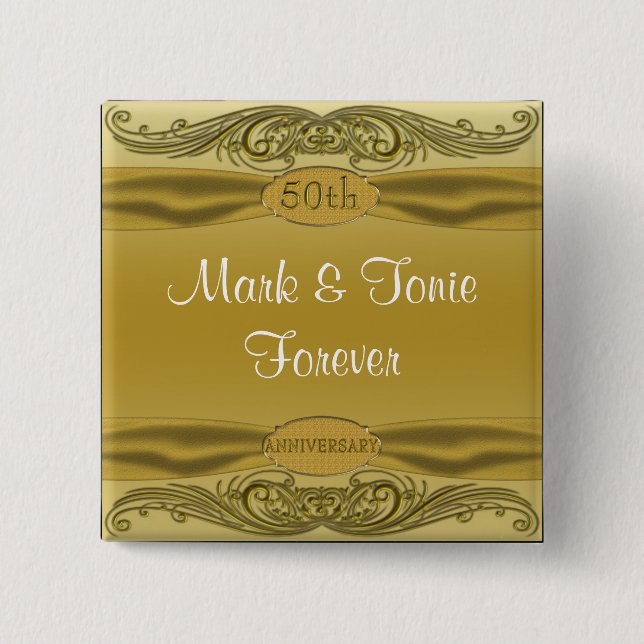 Goldener Hochzeitstag der Rolle-50. Button (Vorderseite)
