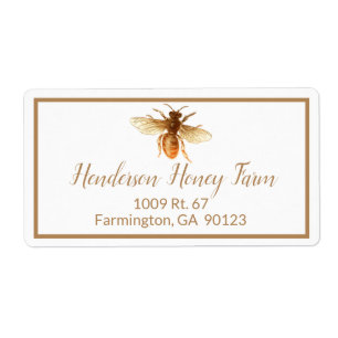 Goldener Honig-Bienen-Verschiffen-Aufkleber