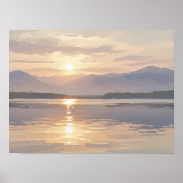 Goldener Horizont bei Dämmerung Poster (Vorne)