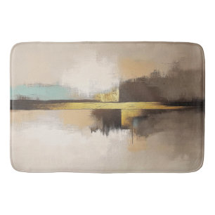 Goldener Horizont – Minimalistische abstrakte Land Badematte