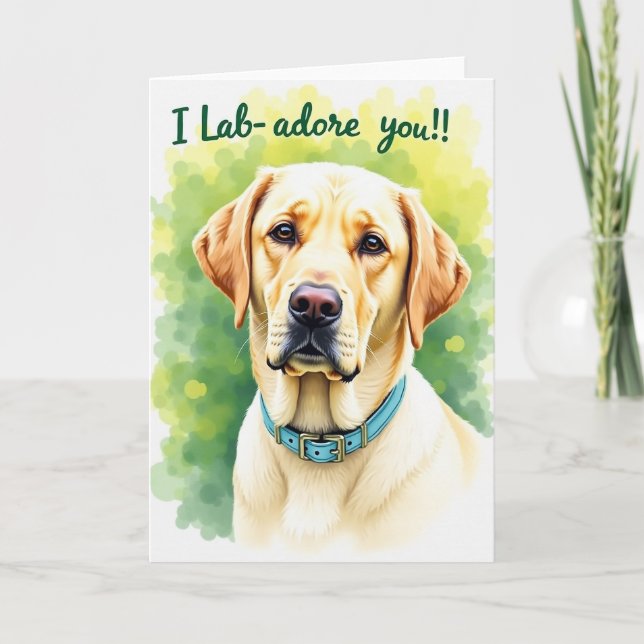 Goldener Hund Mutterliebe Karte (Vorderseite)
