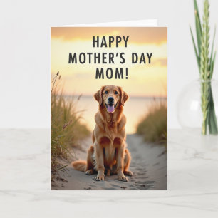 Goldener Hund Muttertag Liebenskarte Karte