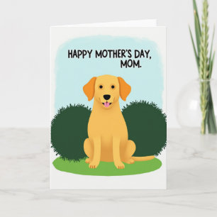 Goldener Hund Muttertag Mama Karte