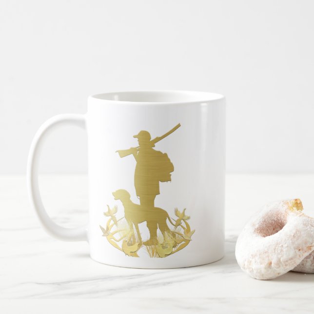 Goldener Jäger Kaffeetasse (Mit Donut)