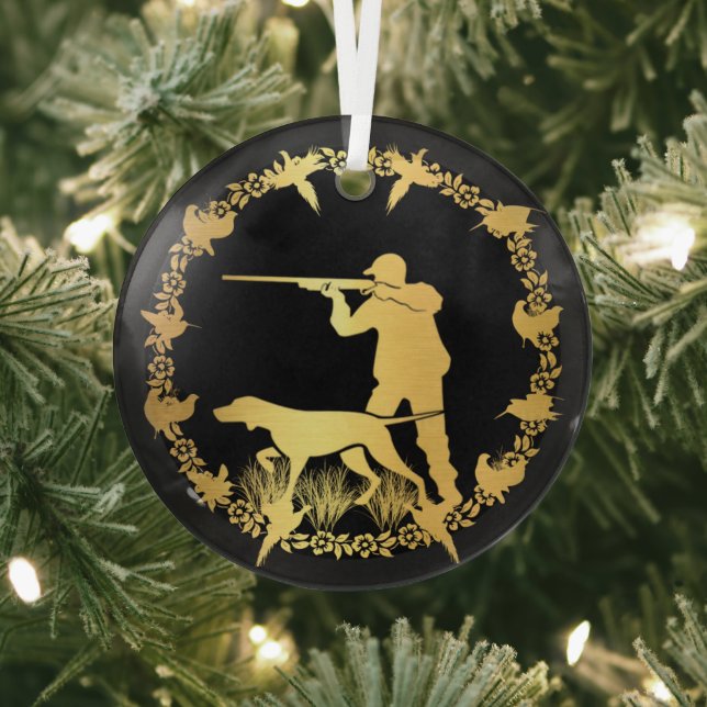 Goldener Jäger Ornament Aus Glas (InSitu)