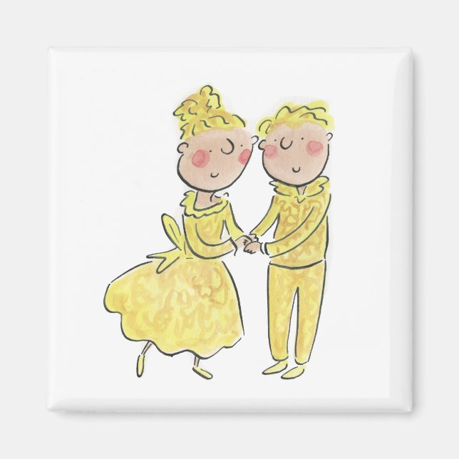 Goldener Jahrestag Magnet (Vorne)