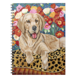 Goldener Jungen-Retriever Notizblock