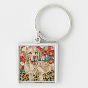 Goldener Jungen-Retriever Schlüsselanhänger