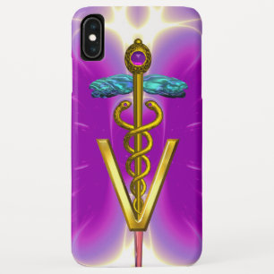 GOLDENER KADUZEUS VETERINÄR SYMBOL / Pink Fuchsia Case-Mate iPhone Hülle
