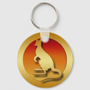 GOLDENER KÄNGURU SCHLÜSSELANHÄNGER
