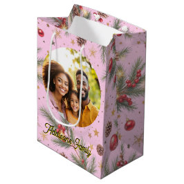 Goldener Kiefernrahmen Mittlere Geschenktüte