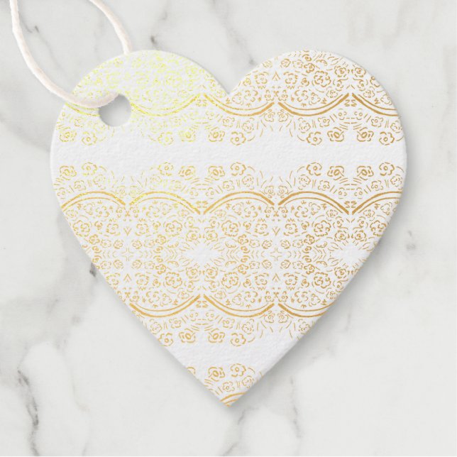 Goldener Korb mit Handgriff Geschenkanhänger (Vorderseite)