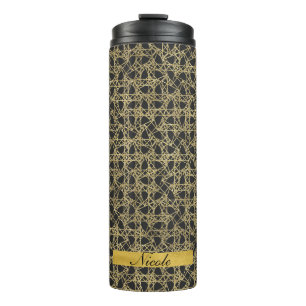 Goldener Kratzer Moderner Glamour Einzigartige Ele Thermosbecher