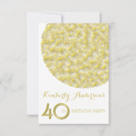 Goldener Kreis 40. Geburtstag Party Einladung