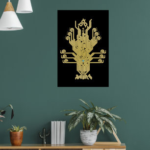 Goldener Kristall Poster