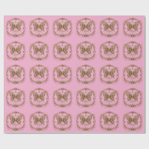 Goldener Kristall Schmetterling Schimmer Luxus Sch Geschenkpapier