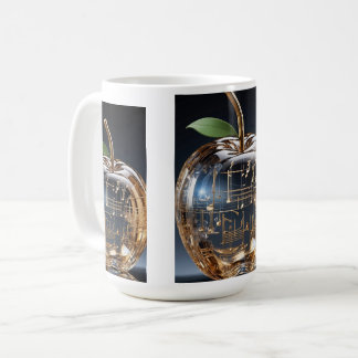 Goldener Kristallapfel-Becher - Musikalischer Apfe Kaffeetasse