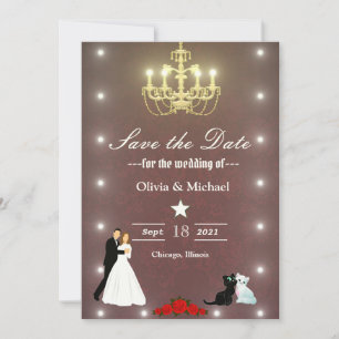 Goldener Kronleuchter Save The Date